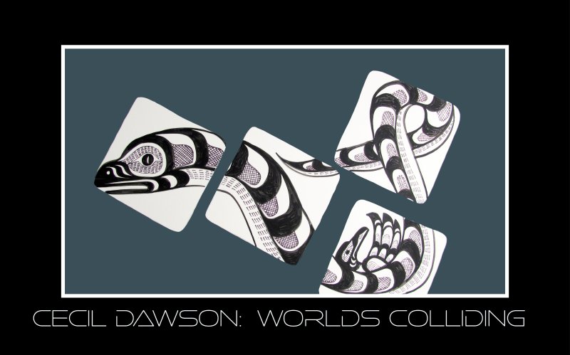 Hand drawing of Indigenous artist, Cecil Dawson's, sea snake 