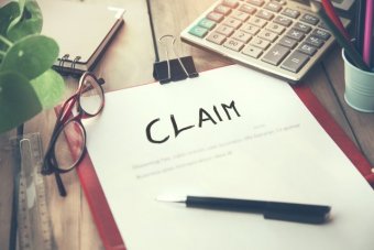 A form with the word claim on top