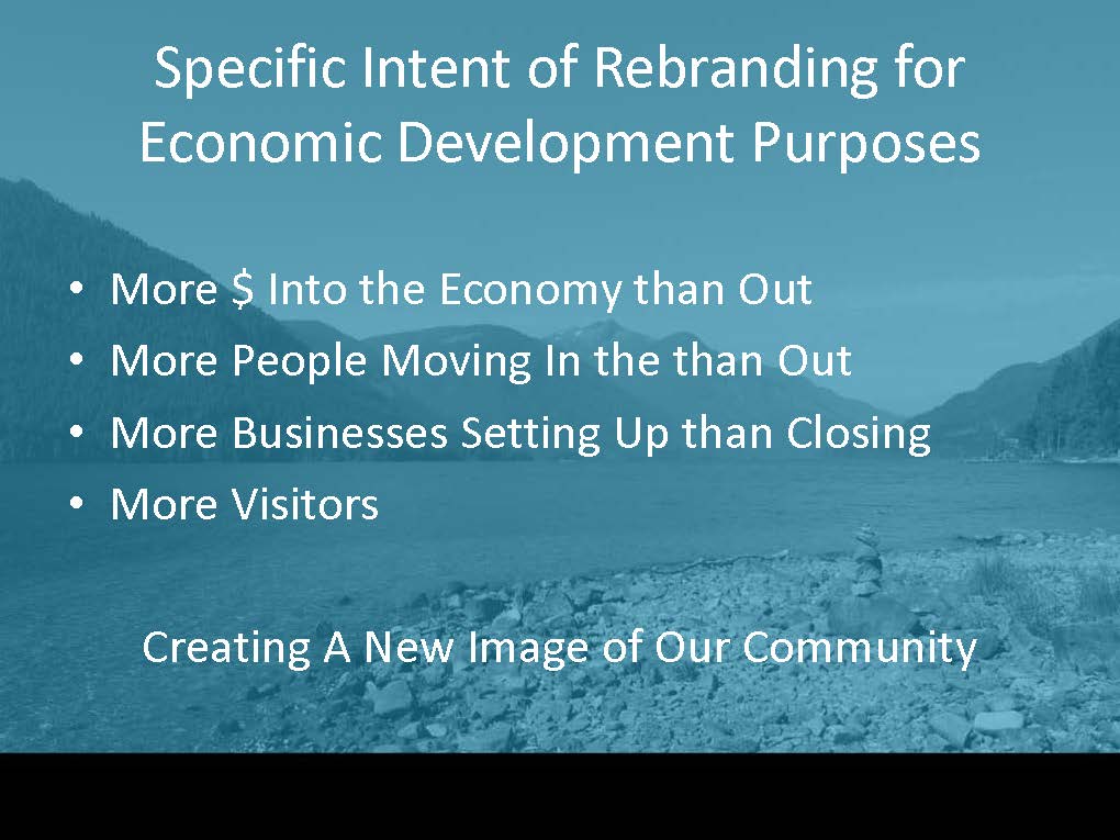 Intent of Rebranding for Economic Development