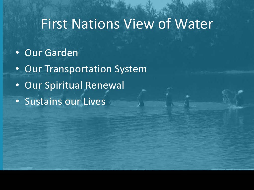 First Nations View of Water